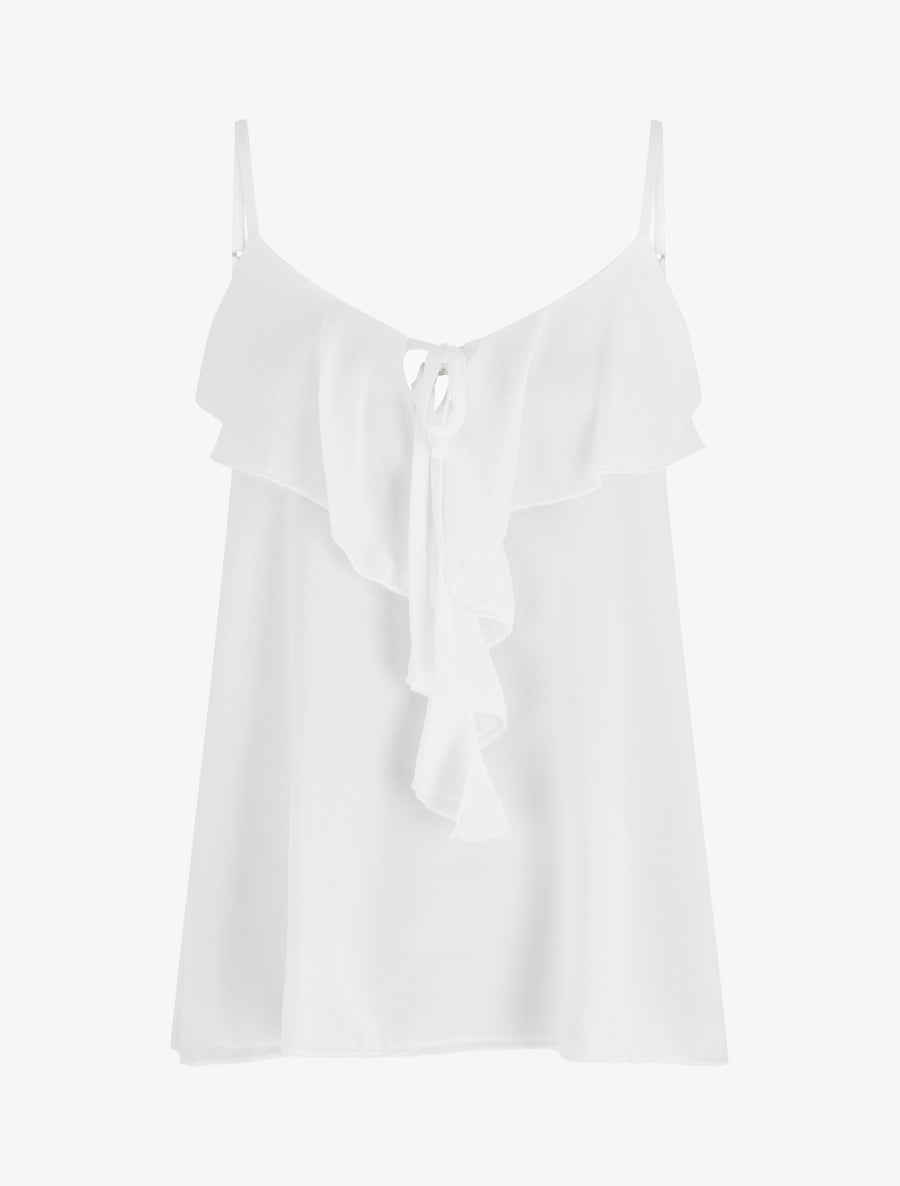 Caraco uni en voile - Blanc - 1