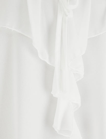 Caraco uni en voile - Blanc - 3