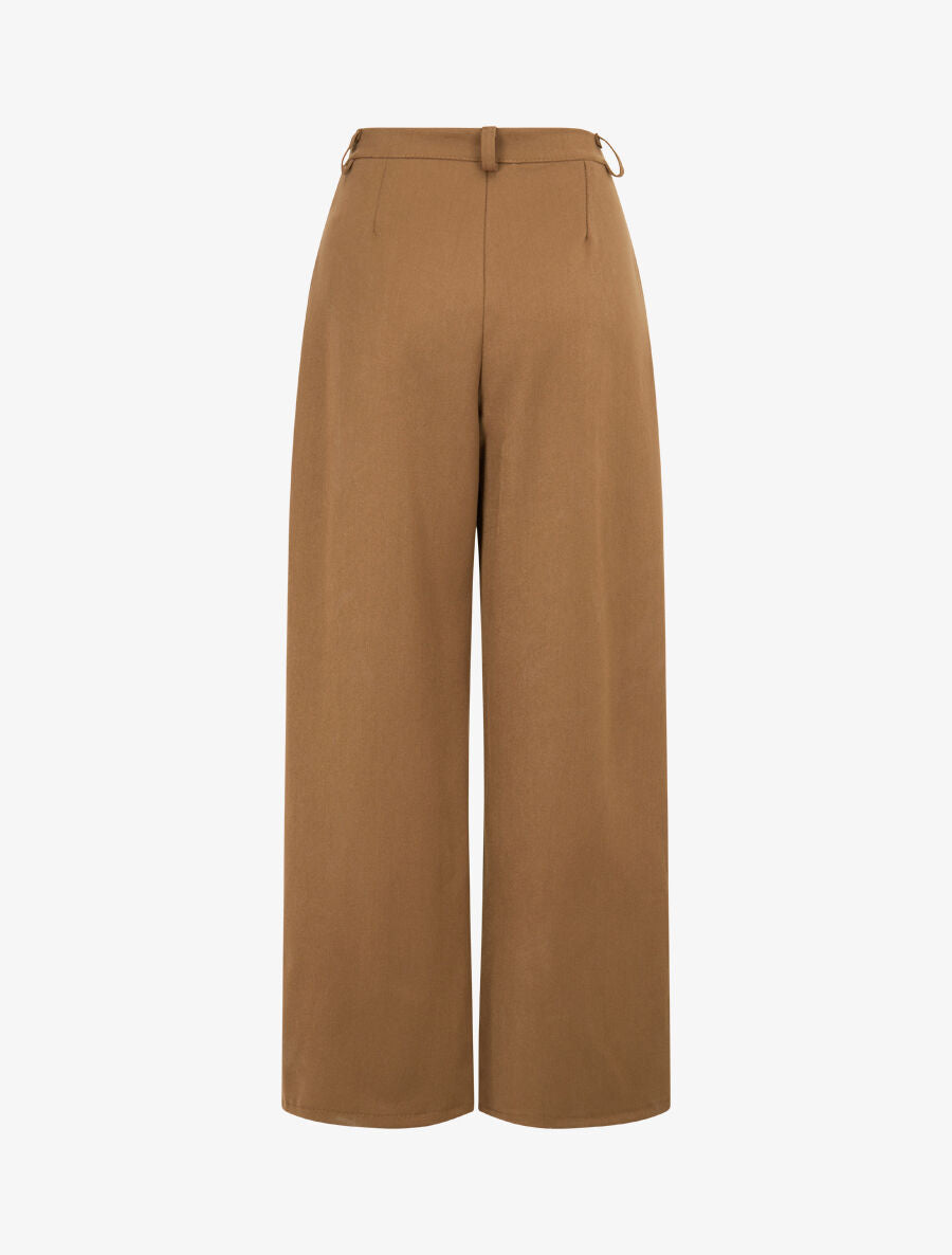 Pantalon de tailleur coupe droite - Marron clair - 2
