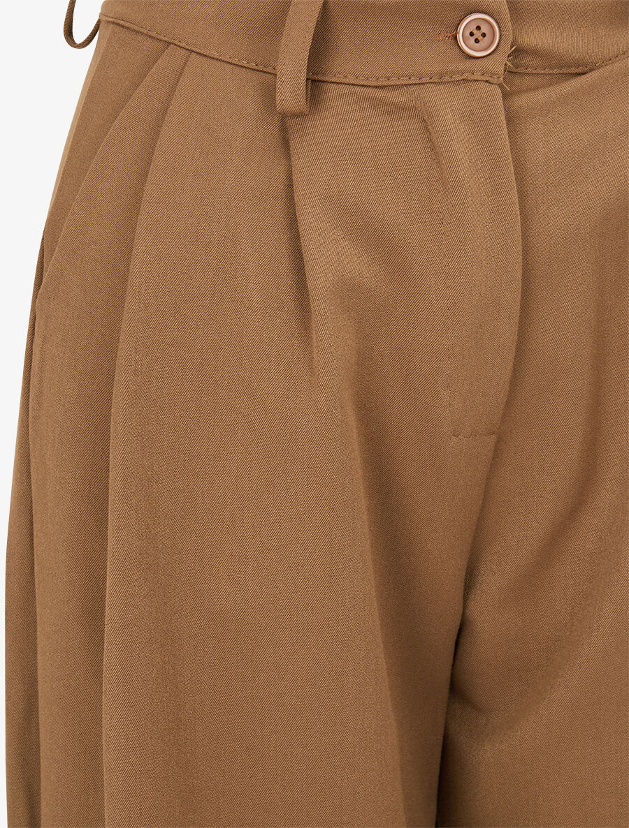 Pantalon de tailleur coupe droite - Marron clair - 3