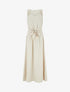 Robe longue à pans à nouer - Beige - 1