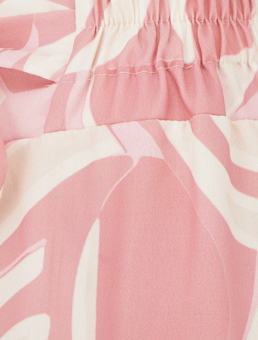 Pantalon ample imprimé graphique - Rose - 3