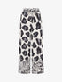 Pantalon ample imprimé léopard fantaisie - Noir - 1