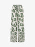 Pantalon ample imprimé léopard fantaisie - Kaki - 1
