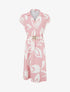 Robe droite ceinturée - Rose - 1
