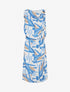 Robe droite à taille élastiquée - Bleu - 1