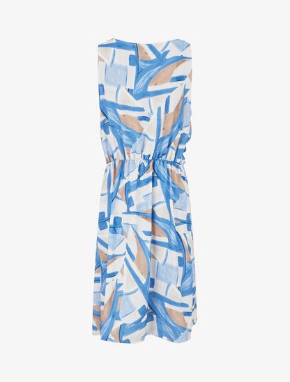 Robe droite à taille élastiquée - Bleu - 2