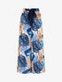 Pantalon ample imprimé tropical - Marine - 1