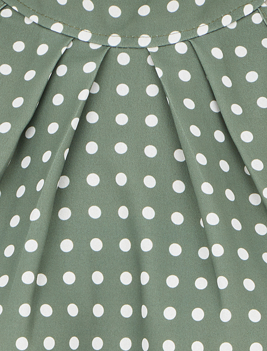 Top sans manches imprimé à pois - Kaki - 3