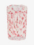 Top en voile imprimé tacheté - Rose - 1