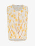 Top en voile imprimé tacheté - Jaune - 1