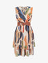 Robe patineuse sans manches imprimé fantaisie - Marine - 1