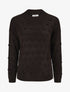 Pull en maille à rectangles en relief - Noir - 1