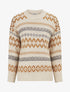 Pull en maille imprimé fantaisie - Beige - 4