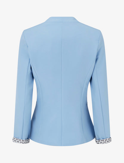 Veste droite à épaulettes - Bleu ciel - 2