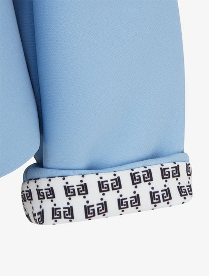 Veste droite à épaulettes - Bleu ciel - 3