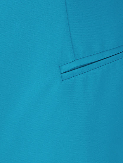 Chaqueta recta con hombreras - Turquesa