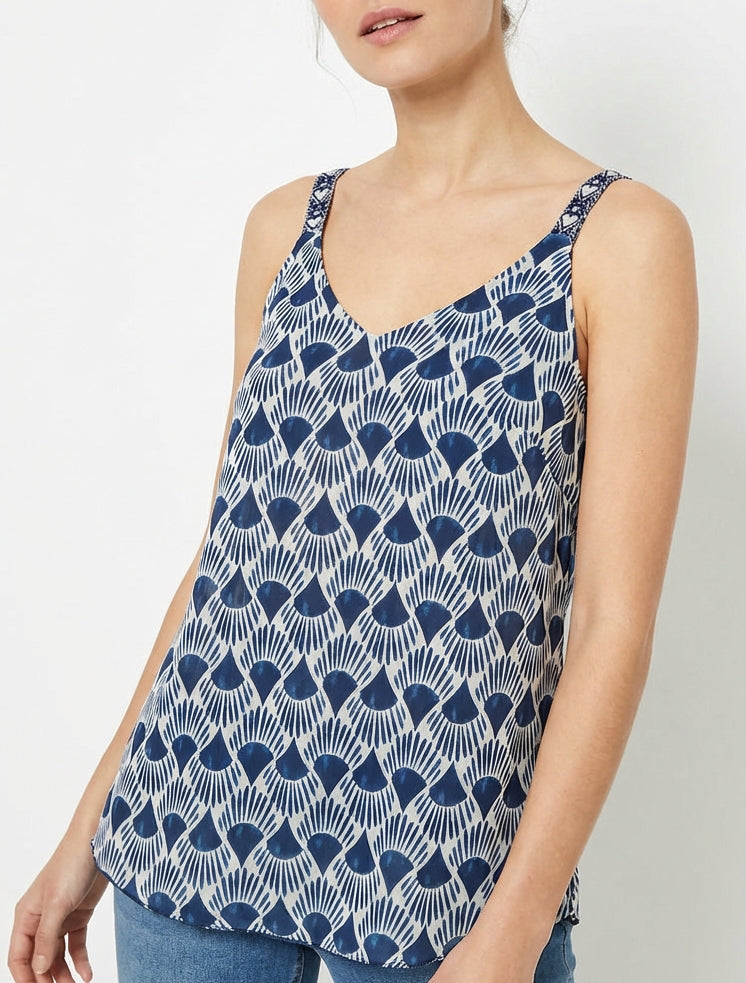 Caraco estampado gráfico estilizado - Marine