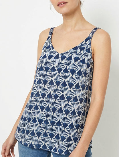 Caraco estampado gráfico estilizado - Marine