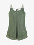 Caraco en tissu texturé - Kaki - 1