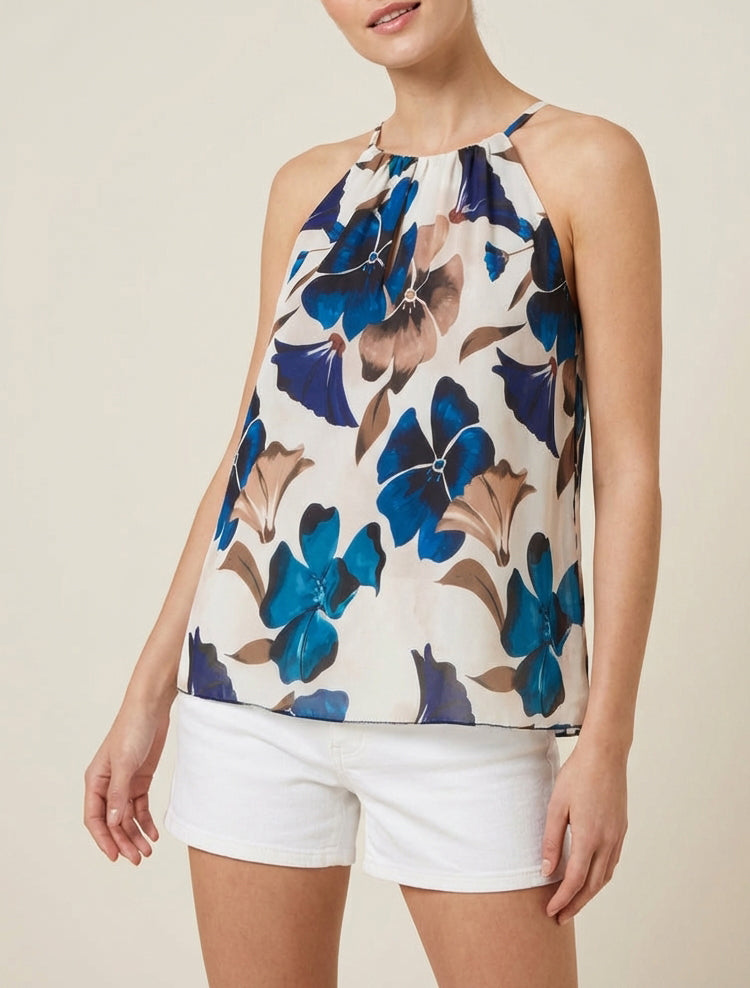 Top fluido estampado floral - Marine