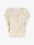 Top droit manches courtes imprimé floral - Beige - 1