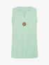 Top droit sans manches à bouton - Vert d&
