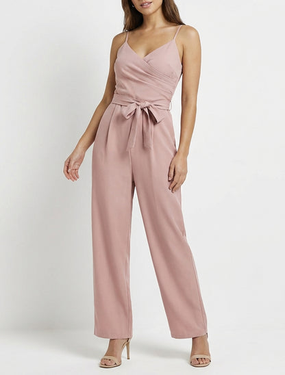 Combinaison recta con tirantes finos - Rosa