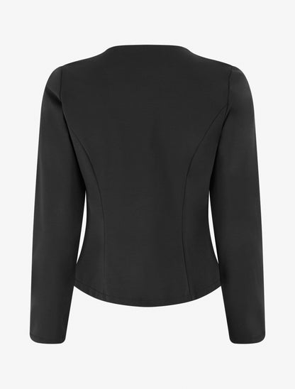 Veste droite à poches zippées - Noir - 2