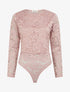 Body en dentelle manches longues - Vieux rose - 1