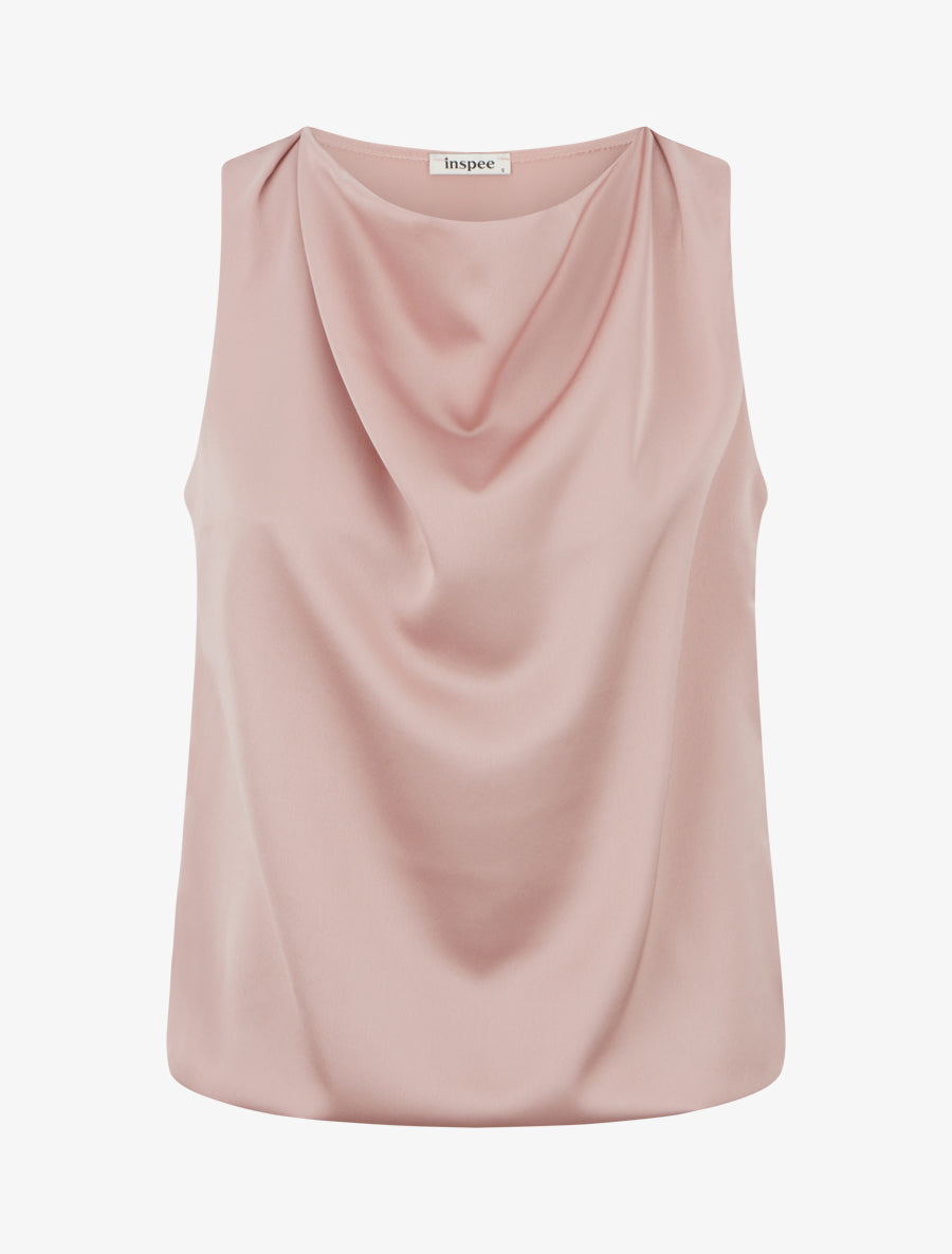 Top satiné coupe boule - Vieux rose - 1