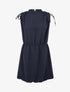 Robe évasée sans manches à épaules froncées - Marine - 1