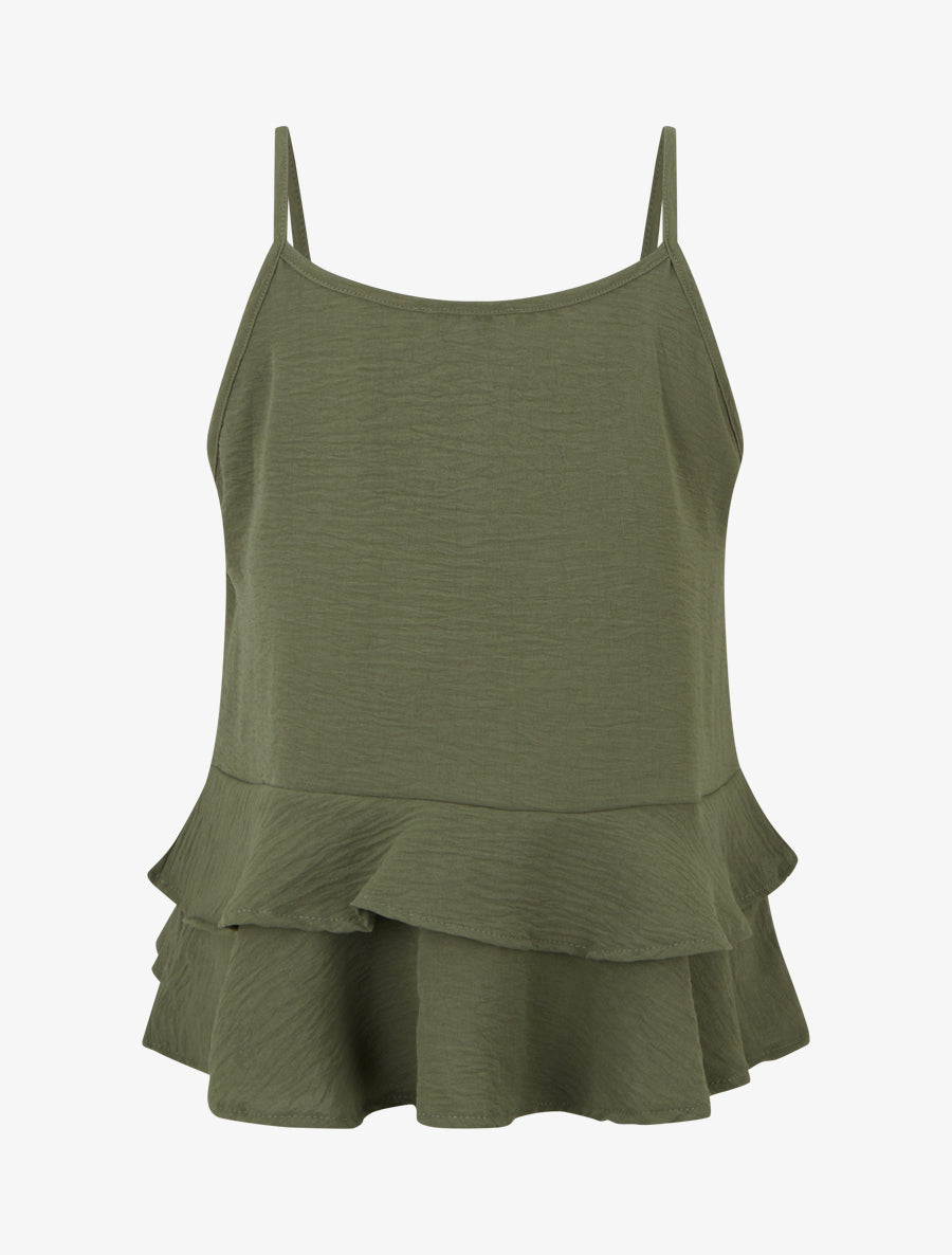 Caraco fluide à volants - Kaki - 2