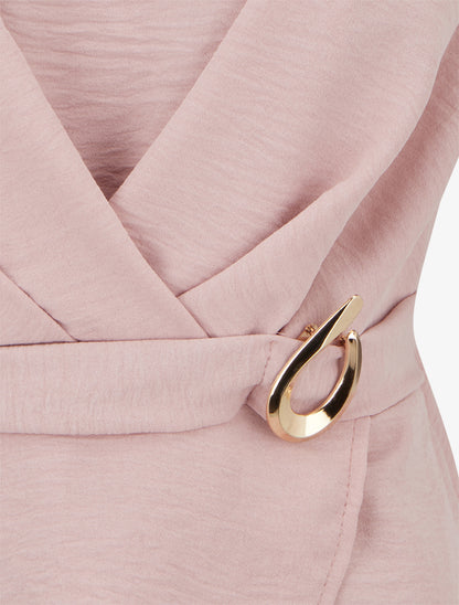 Top cintré à boucle décorative - Rose - 3