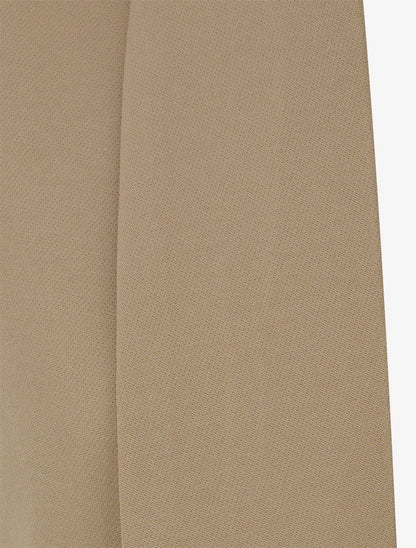 Blazer liso con mangas fruncidas - Topo