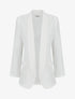 Blazer uni à manches longue - Blanc - 1