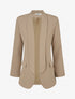 Blazer uni à manches longue - Taupe - 1