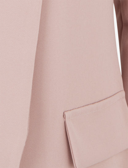 Blazer uni à manches longue - Vieux rose - 3