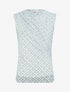 Top sans manches en tulle à pois - Bleu - 1