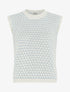 Pull sans manches motif nid d&