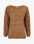 Pull en maille ajourée et en relief - Camel - 1