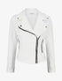 Veste en suédine style perfecto - Blanc - 1