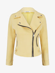 Veste en suédine style perfecto - Jaune - 1