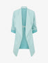 Veste mi-longue en suédine - Bleu clair - 1