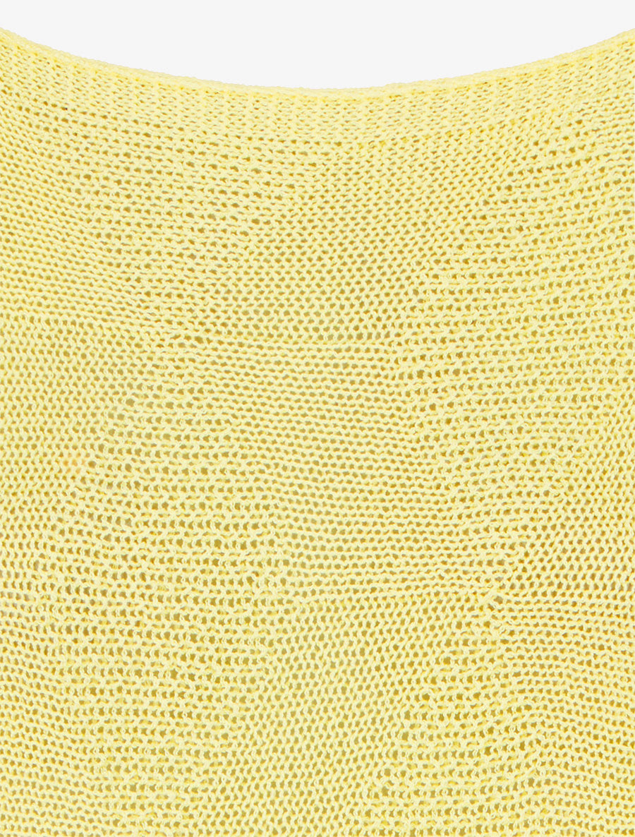 Pull ample à motif losange - Jaune - 3