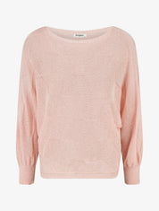 Pull ample à motif losange - Rose - 1