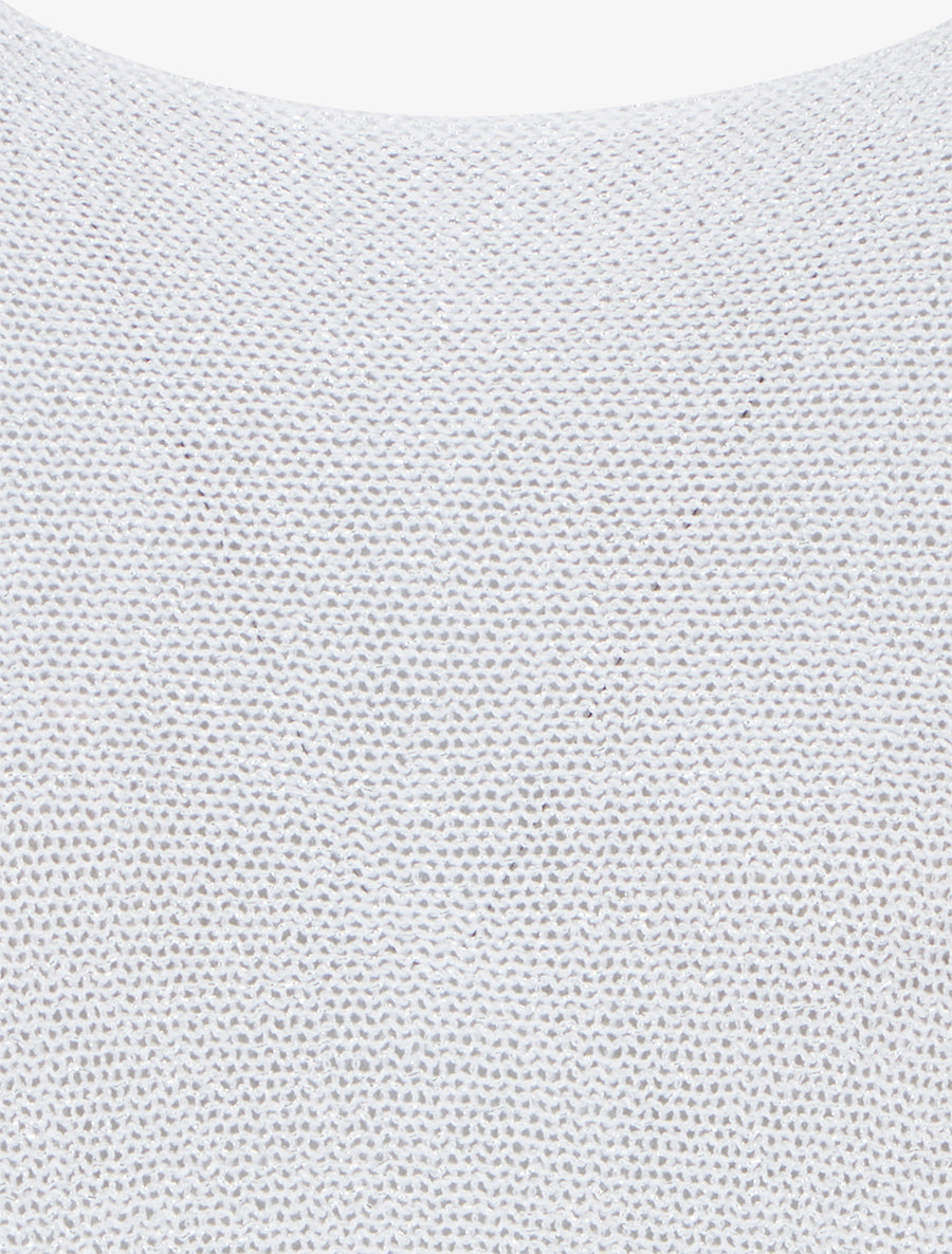 Pull irisé à manches chauve-souris - Blanc - 3