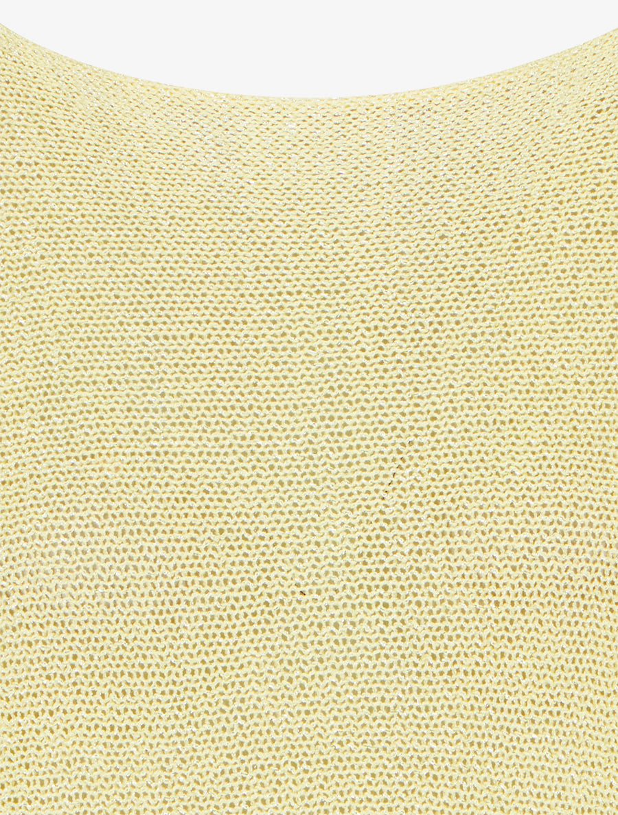 Pull irisé à manches chauve-souris - Jaune - 3