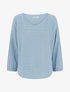 Pull fin irisé à manches chauves-souris - Bleu ciel - 1
