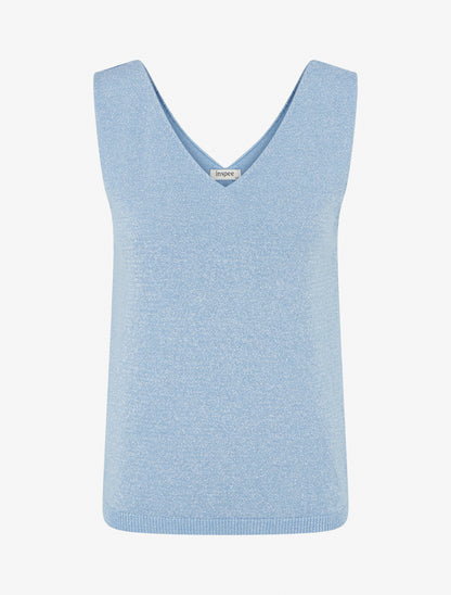 Top sans manches irisé - Bleu ciel - 1